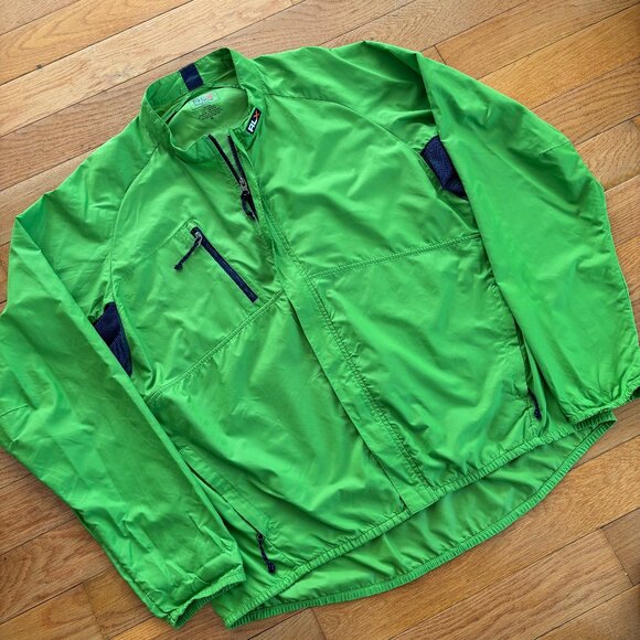 Ralph Lauren RLX Polo Sport Jacket Mens XL Full Zip Windbreaker Sport Tech Green - Picture 1 of 11